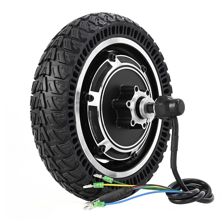Pour Kugoo M4 Scooter électrique de 10 pouces Ensemble de moyeu de roue arrière Moteur 48V 500W Anti-dérapant Pneu anti-explosion