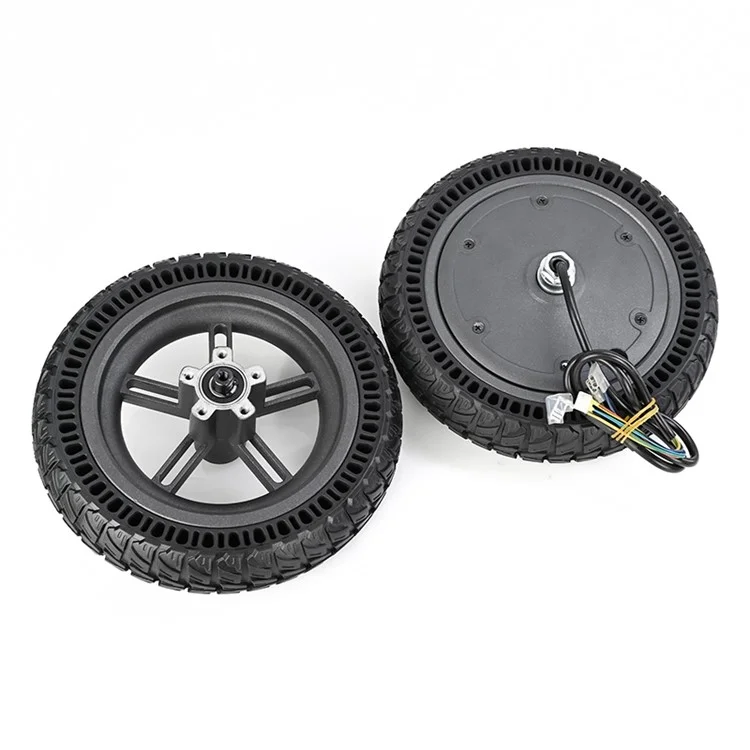 1 Pair 9-Inch Solid Tire for Xiaomi M365 / 1S / Lite E-Bike, Electric Scooter 250W Front Wheel Motor Hub and Rear Wheel Hub Assembly