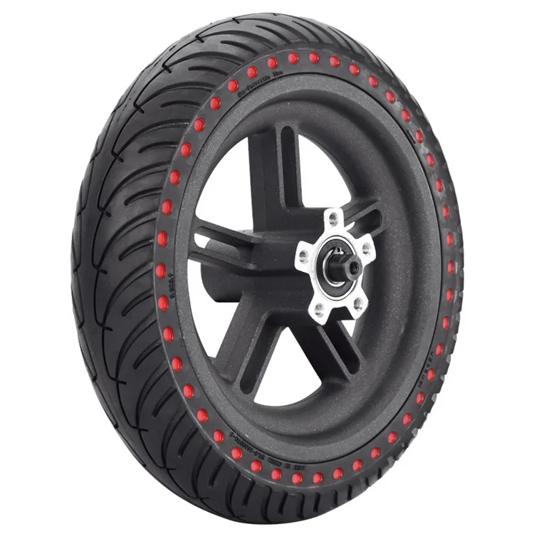 Per Xiaomi M365 Pro / Pro 2 / Pro 3 E-scooter 8.5-Inch Tire Replacement Colored Dot Decor Anti-slip Electric Scooter Rear Wheel Hub - Rosso