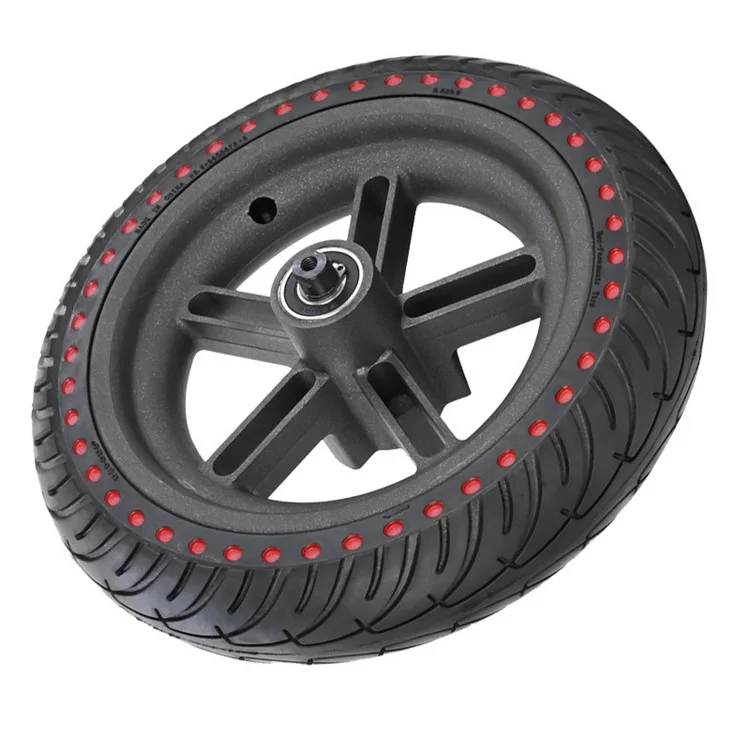 Per Xiaomi M365 Pro / Pro 2 / Pro 3 E-scooter 8.5-Inch Tire Replacement Colored Dot Decor Anti-slip Electric Scooter Rear Wheel Hub - Rosso