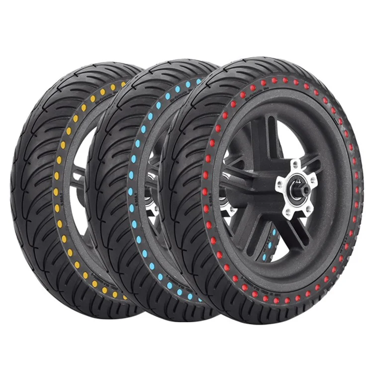 Per Xiaomi M365 Pro / Pro 2 / Pro 3 E-scooter 8.5-Inch Tire Replacement Colored Dot Decor Anti-slip Electric Scooter Rear Wheel Hub - Rosso