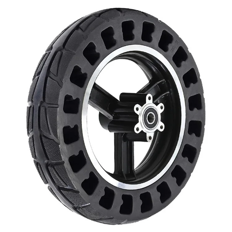 Anti-slip Solid Front Tire for Kugoo M4 Electric Scooter 10x2.125 Inch Shock Absorbed Rubber E-scooter Black Front Wheel Hub Replacement