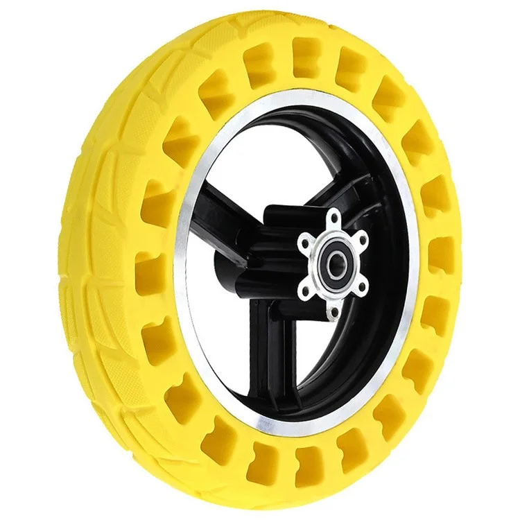 For Kugoo M4 Electric Scooter 10x2.125 Inch Anti-slip Front Tire Shock Absorbed Rubber E-scooter Front Wheel Hub Replacement - Yellow