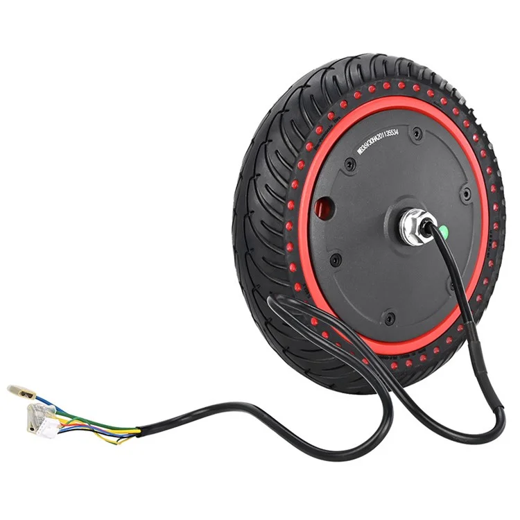 Para Xiaomi 1S / Lite / M365 / M365 Pro / M365 Pro 2 / M365 Pro 3 Scooter Elétrico Pneu Inflável de 8,5 polegadas Cubo do Motor 350W 36V com Decoração de Círculo Colorido - Vermelho