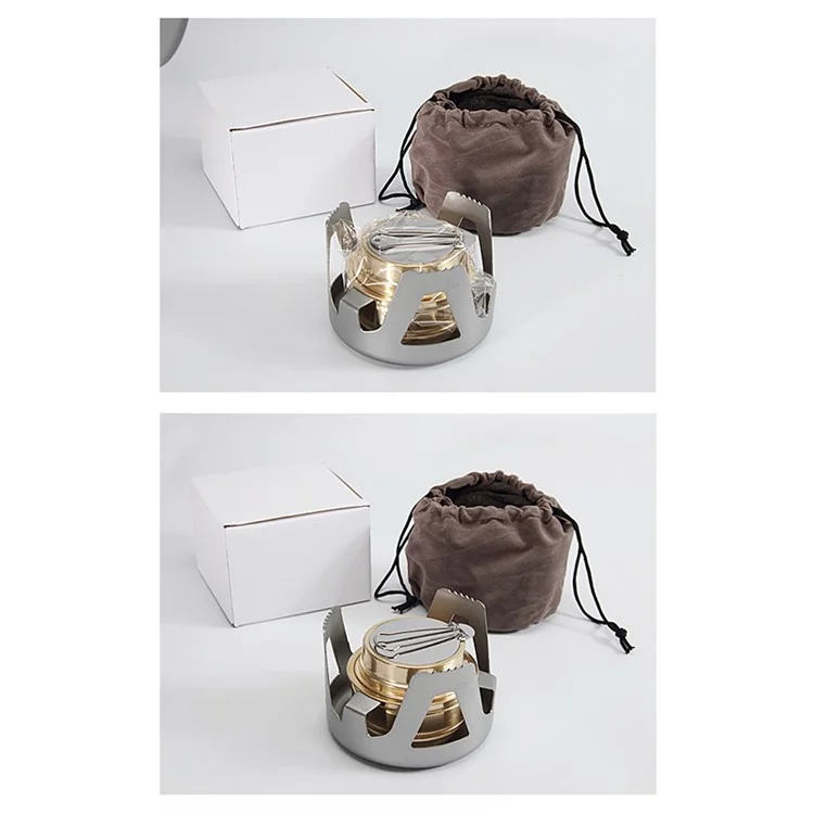 HALIN Outdoor Alcohol Backpacking Stove Lightweight Spirit Burner for Camping Hiking Picnic - Brown