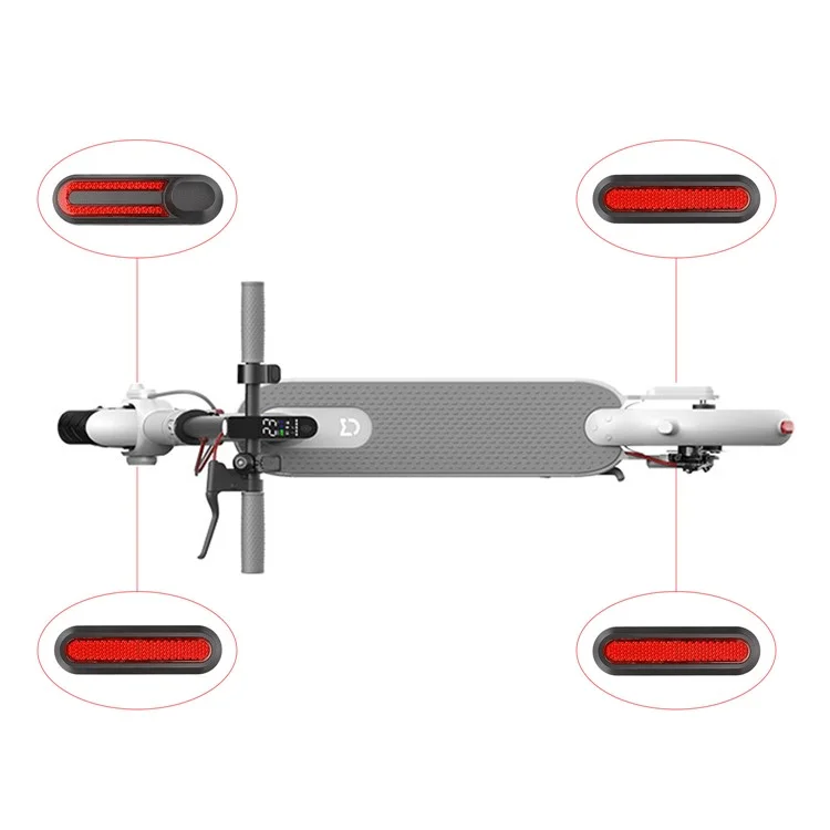 Para Xiaomi M365 / Pró / Pro 2 / 1S Elétrico Scooter Lateral Tira da Roda da Roda Tira de Tampa Com Parafusos - Vermelho