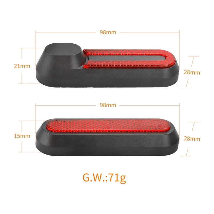 For Xiaomi M365 / Pro / Pro 2 / 1S Electric Scooter Side Wheel Strip Wheel Hub Cap Strip with Screws - Red