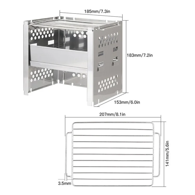 WS045 Outdoor Edelstahl Grill