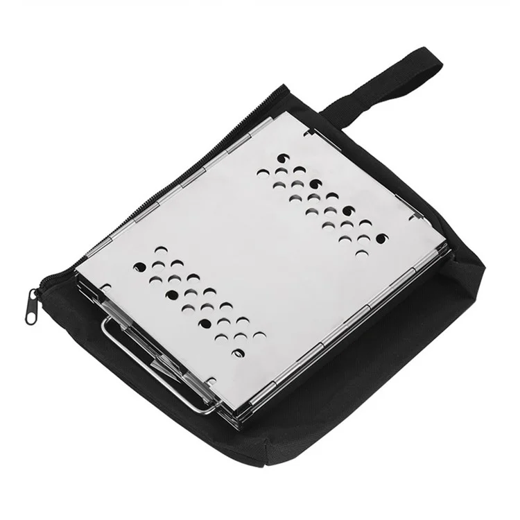 WS045 Outdoor Stainless Steel Barbecue Grill Stove Stand Portable Wood Burning Stove Camping Picnic (No FDA Certificate)