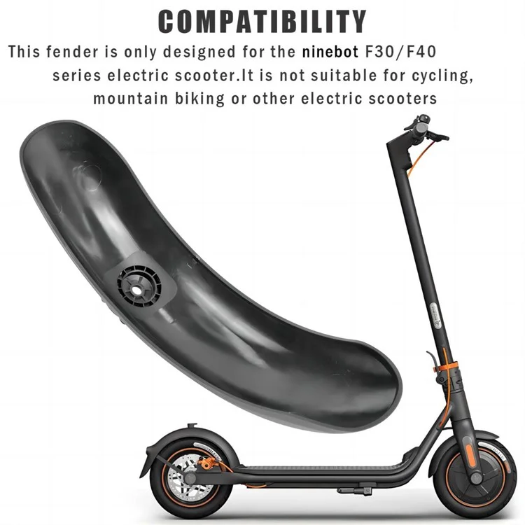 Para Ninebot F30 / F40 E-Scooter Protector de Guardabarros de Rueda Delantera de ABS Soporte de Escúter Eléctrico Guardabarros de Lodo