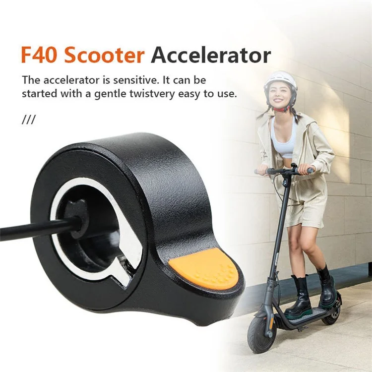 Para Ninebot F40 / F30 Scooter Eléctrico Acelerador de Dedo Reforzador ABS + Parte de Reemplazo del Acelerador de Metal - Naranja