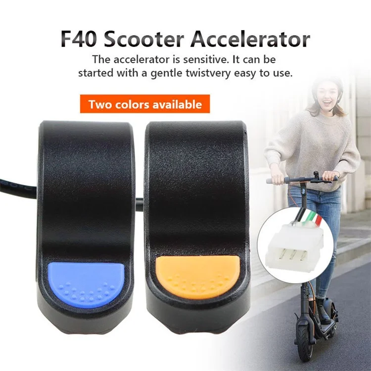 Para Ninebot F40 / F30 Scooter Eléctrico Acelerador de Dedo Reforzador ABS + Parte de Reemplazo del Acelerador de Metal - Naranja