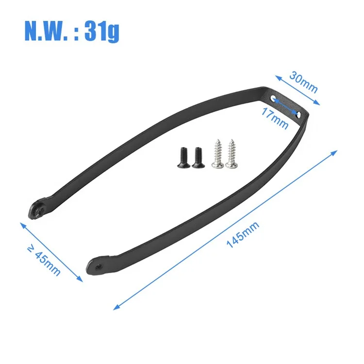 Para Xiaomi Electric Scooter 4 / 4 Pro Guardabarros Trasero Soporte Metálico con Tornillos