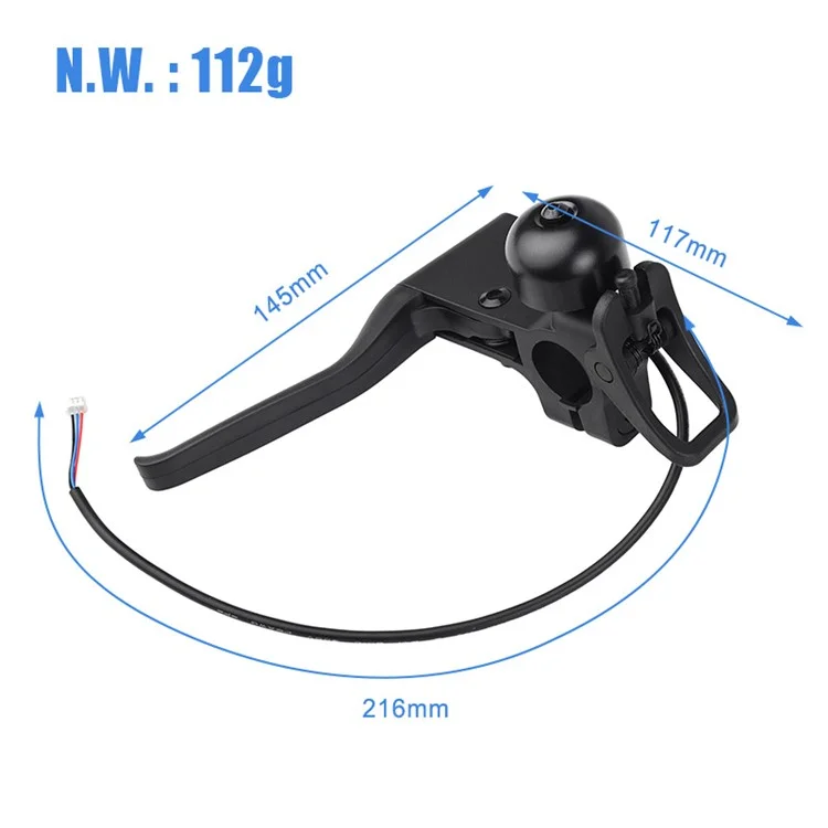 For Ninebot F30 / 40 / 20 Brake Lever Handle with Bell Electric Scooter Handbrake Replacement Part