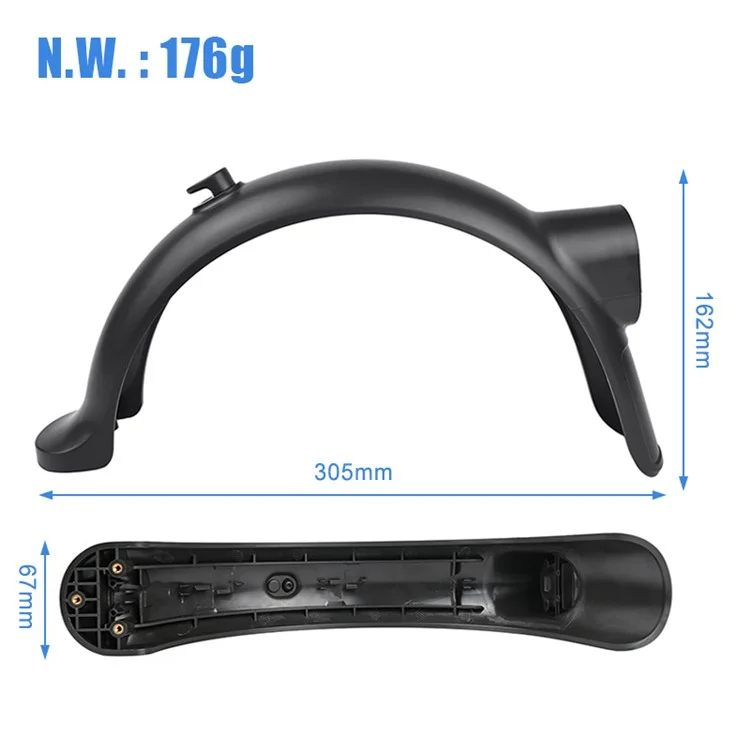 Parafango posteriore per Xiaomi Electric Scooter 4 / 4 Pro Anti-splash Back Fender Accessorio di ricambio