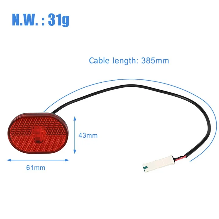 Lanterna Traseira para Xiaomi Electric Scooter 4 / 4 Pro, Luz de Advertência LED Traseira de Substituição
