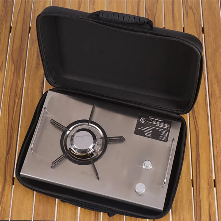 Hornillo de Gas Plegable IGT de 4000W de Alta Potencia con Mesa de Camping de Acero Inoxidable - Negro