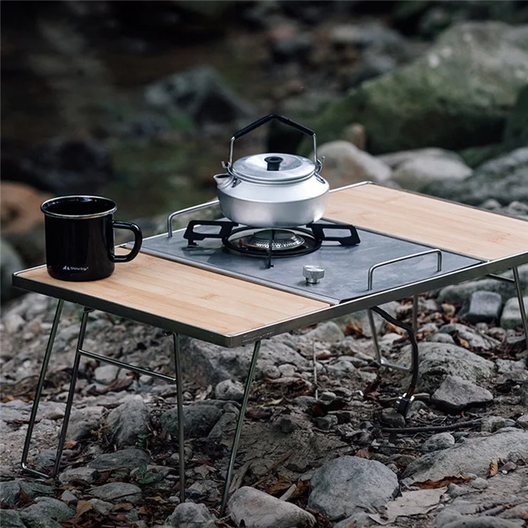 Folding IGT Gas Stove 4000W High Power Stainless Steel Camping Table Stove Outdoor Picnic Desktop Furnace - Khaki