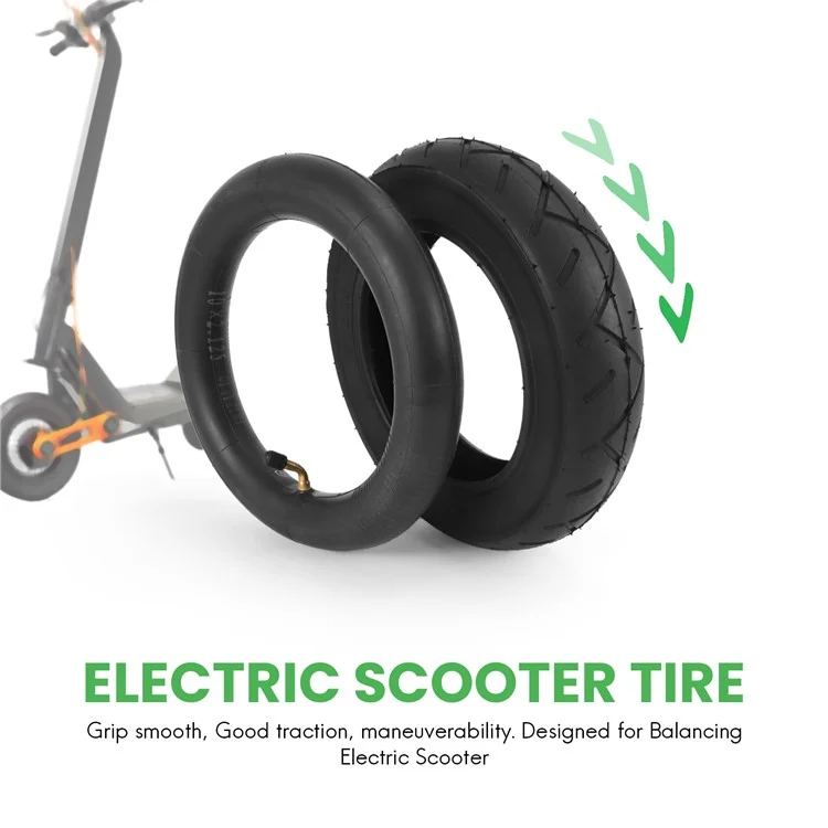 Para patinetes eléctricos 10x2.125 Juego de neumáticos de caucho con cámara de aire Recambios de neumáticos para patinetes eléctricos