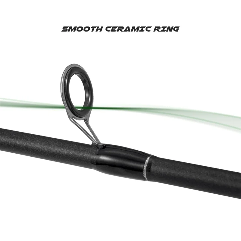 LEO 28236 2-Piece Spinning Rod Fiberglass Spinning Fishing Pole ML Lightweight Fishing Rod