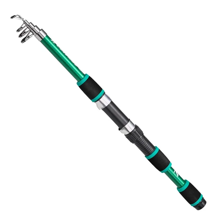 LEO 28257 1.73m Retractable Mini Fishing Pole Lightweight Portable Fiberglass Fishing Rods - Green