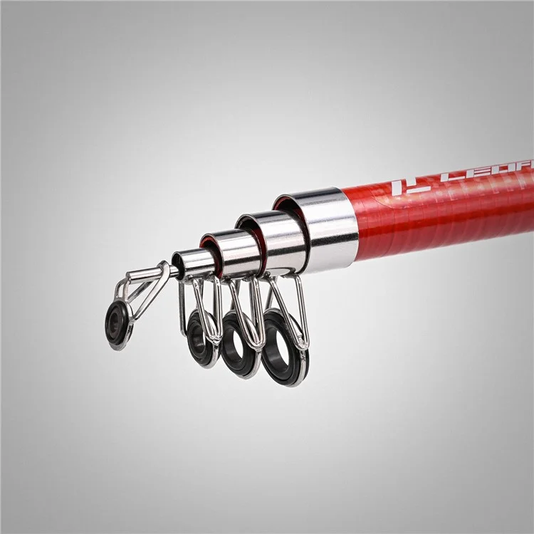 LEO 28257 1.73m Retractable Mini Fishing Pole Lightweight Portable Fiberglass Fishing Rods - Green