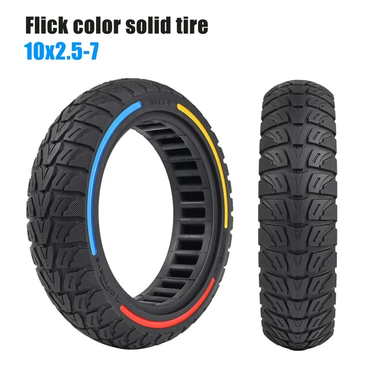 For Xiaomi Mi 4 / Mi 4 Pro Electric Scooter 10x2.5-7-Inch Replacement Rubber Tire Anti-Slip E-Scooter Wheel - Red Yellow Blue