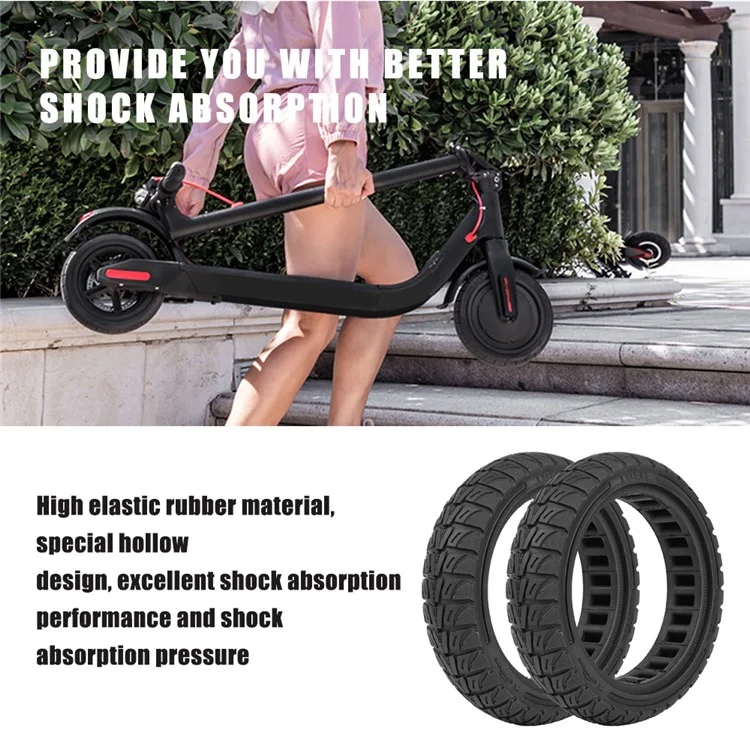 Pour Xiaomi M365 / Pro / Pro2 / 1S / Lite E-Scooter 8.5x2 Pouce Pneu de Remplacement en Caoutchouc Anti-Dérapant - Noir