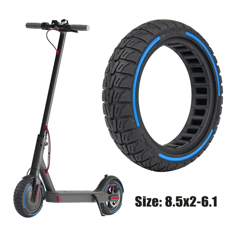 For Xiaomi M365 / Pro / Pro2 / 1S / Lite E-Scooter 8.5x2 Inch Anti-Slip Wheel Replacement Rubber Tire - Blue