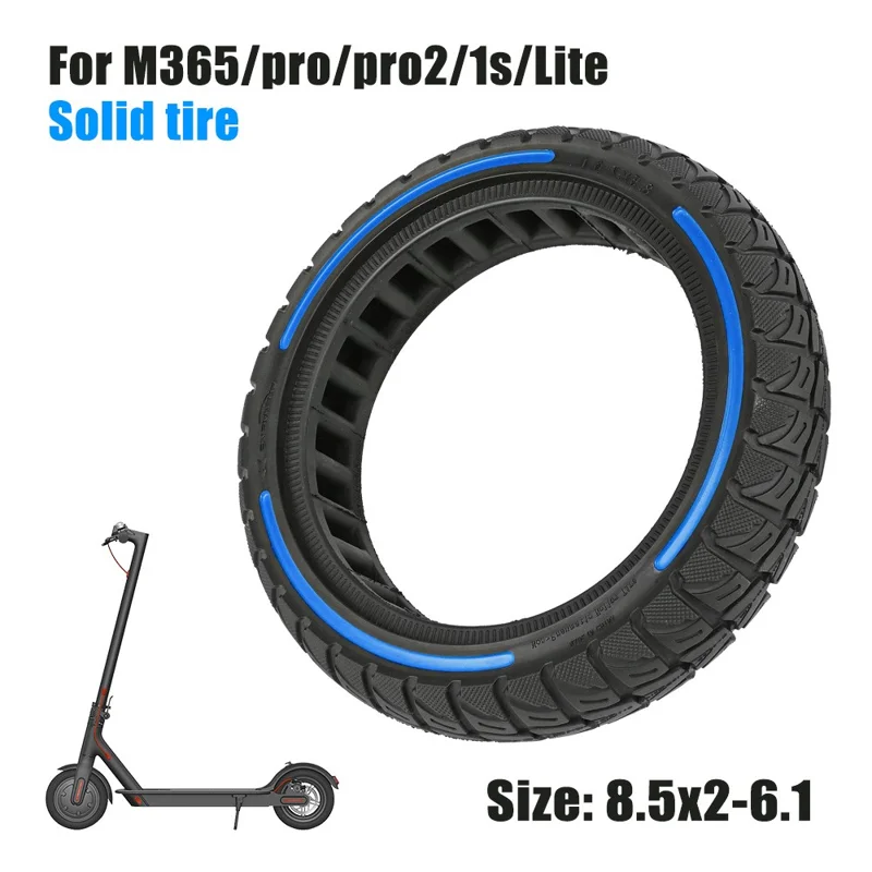 For Xiaomi M365 / Pro / Pro2 / 1S / Lite E-Scooter 8.5x2 Inch Anti-Slip Wheel Replacement Rubber Tire - Blue