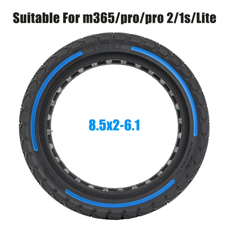 For Xiaomi M365 / Pro / Pro2 / 1S / Lite E-Scooter 8.5x2 Inch Anti-Slip Wheel Replacement Rubber Tire - Blue