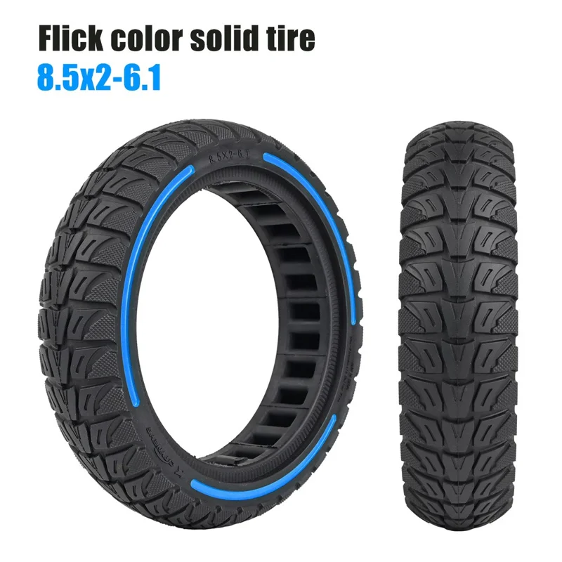 For Xiaomi M365 / Pro / Pro2 / 1S / Lite E-Scooter 8.5x2 Inch Anti-Slip Wheel Replacement Rubber Tire - Blue