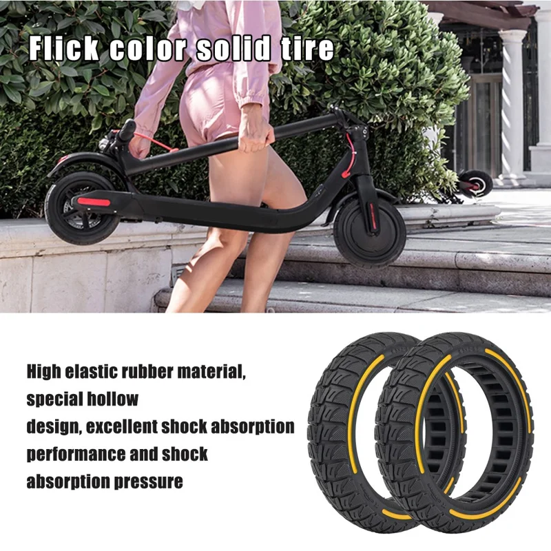 For Xiaomi M365 / Pro / Pro2 / 1S / Lite E-Scooter 8.5x2 Inch Anti-Slip Wheel Replacement Rubber Tire - Yellow