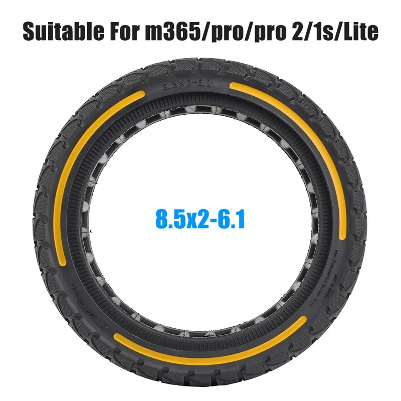 For Xiaomi M365 / Pro / Pro2 / 1S / Lite E-Scooter 8.5x2 Inch Anti-Slip Wheel Replacement Rubber Tire - Yellow
