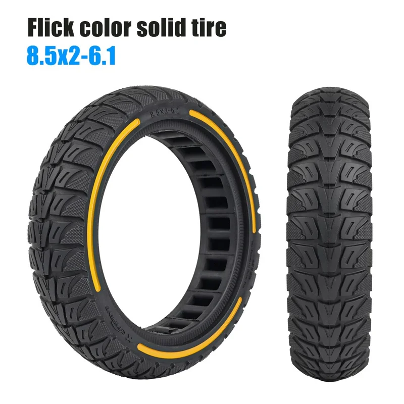 For Xiaomi M365 / Pro / Pro2 / 1S / Lite E-Scooter 8.5x2 Inch Anti-Slip Wheel Replacement Rubber Tire - Yellow