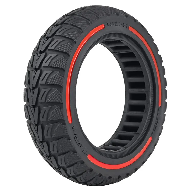 Para Niu Electric Kick Scooter 9.5*2.5-6.1 Neumático de Goma de Panal de Abeja con Absorción de Impactos sin Inflado - Rojo