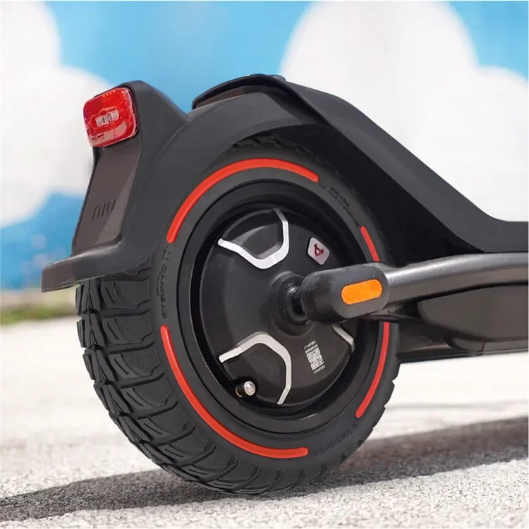Para Niu Electric Kick Scooter 9.5*2.5-6.1 Neumático de Goma de Panal de Abeja con Absorción de Impactos sin Inflado - Rojo
