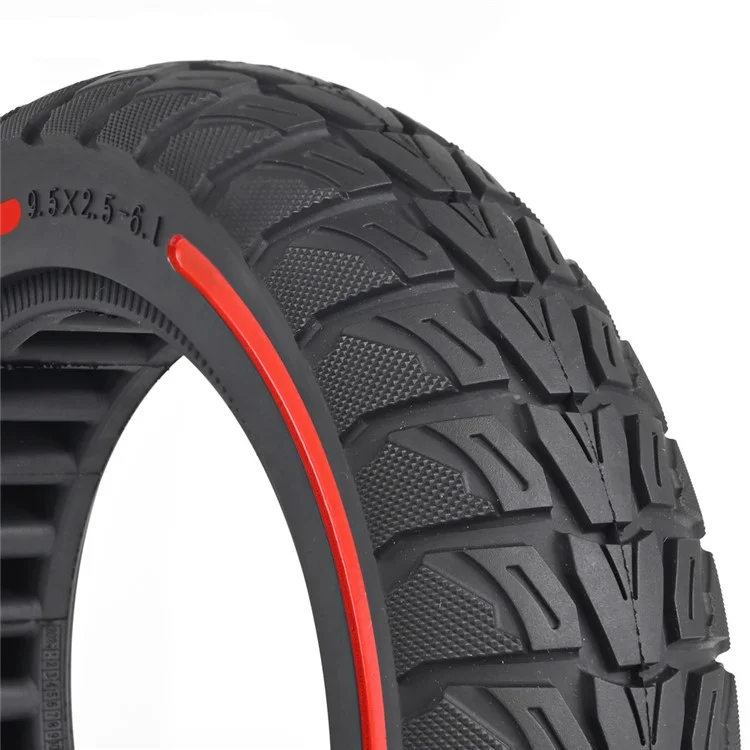 Para Niu Electric Kick Scooter 9.5*2.5-6.1 Neumático de Goma de Panal de Abeja con Absorción de Impactos sin Inflado - Rojo