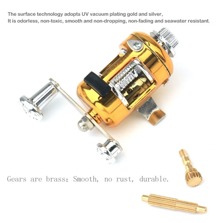 A-P 1m Fishing Rod Reel Combo Set Telescopic Portable Pocket Pen Style Fishing Rod Pole - Blue