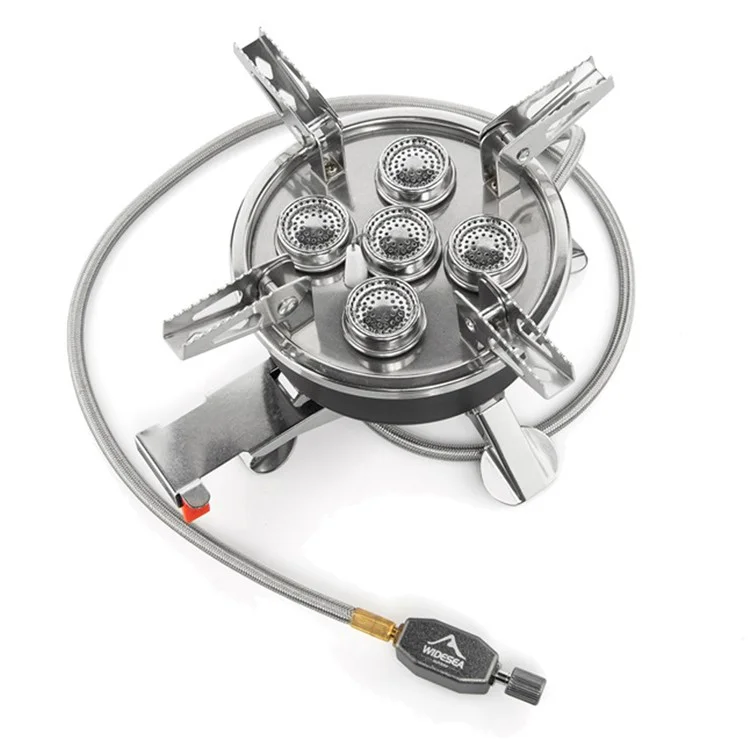 Wiesea WSS-507 Camping Outdoor 8800W High Power Piega di Una Stufa a Gas a Cinque Teste