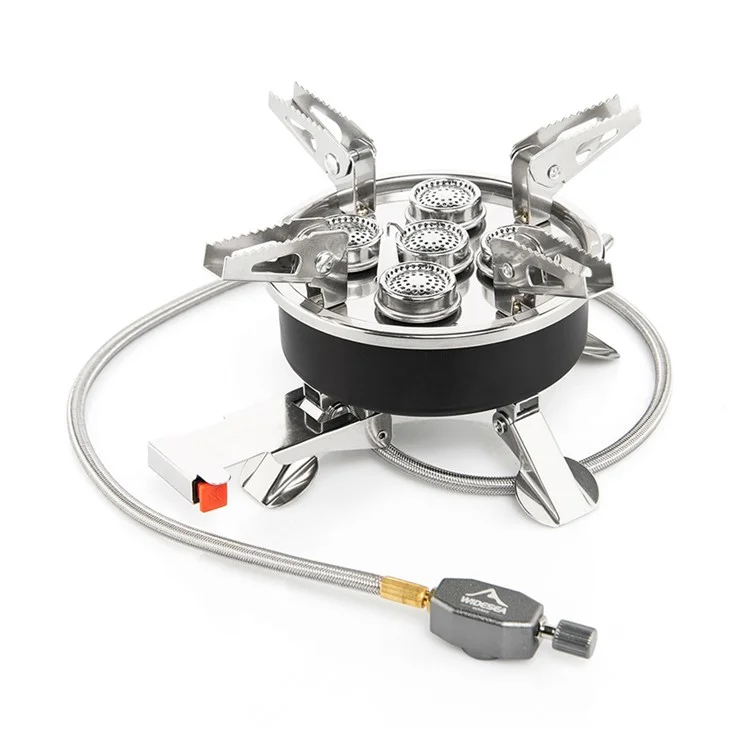 Wiesea WSS-507 Camping Outdoor 8800W High Power Piega di Una Stufa a Gas a Cinque Teste