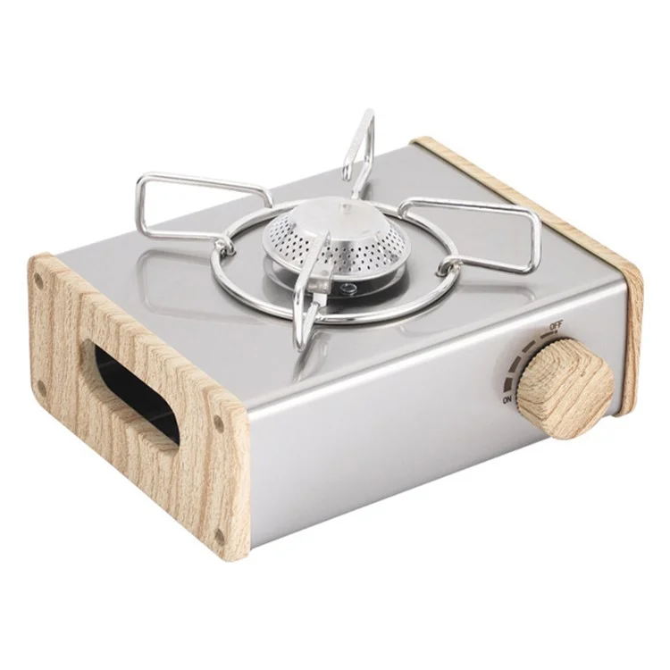 Fogão a Gás Mini de 2800W para Acampamento Ao Ar Livre, Fogão a Cassete de Aço Inoxidável