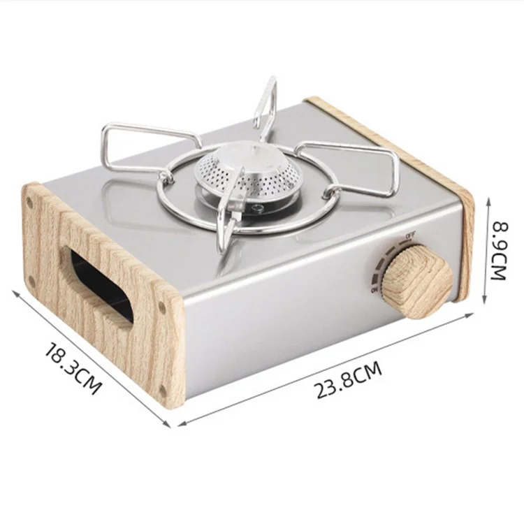 Fogão a Gás Mini de 2800W para Acampamento Ao Ar Livre, Fogão a Cassete de Aço Inoxidável