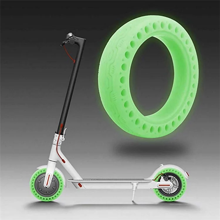 Night Fluorescent Tires Luminous Honeycomb for Xiaomi Mijia M365 Electric Scooter Skateboard Tyres - Green Light