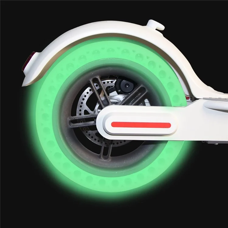 Night Fluorescent Tires Luminous Honeycomb for Xiaomi Mijia M365 Electric Scooter Skateboard Tyres - Green Light