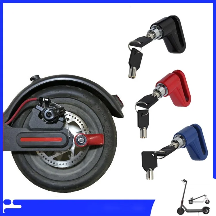 Anti-Theft Disc Brake Lock for Mini Xiaomi Mijia M365 Scooter Roller Skateboard - Red