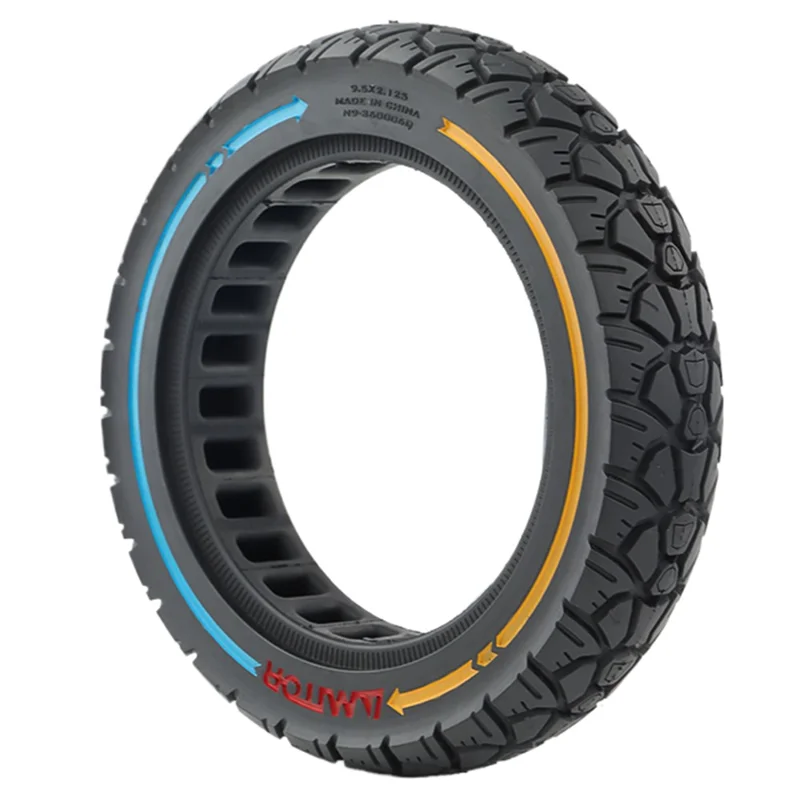 AMITOR 9.5-Inch E-Scooter Colored Line Decor Wheel Replacement Off-Road Tire for 36mm Slot
