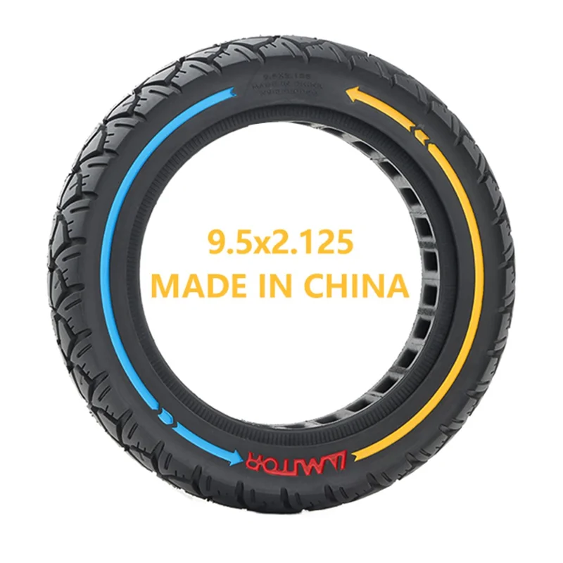 AMITOR 9.5-Inch E-Scooter Colored Line Decor Wheel Replacement Off-Road Tire for 36mm Slot