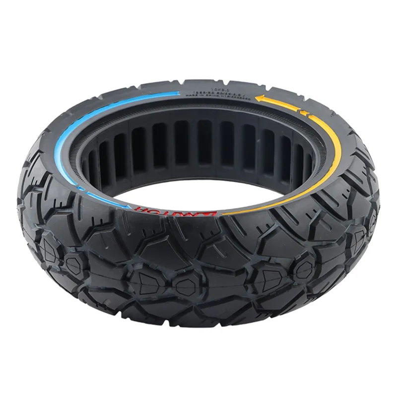 AMITOR 10x3 10-Inch Scooter Replacement Wheel Colored Line Decor Rubber Tire for 53.5mm Slot