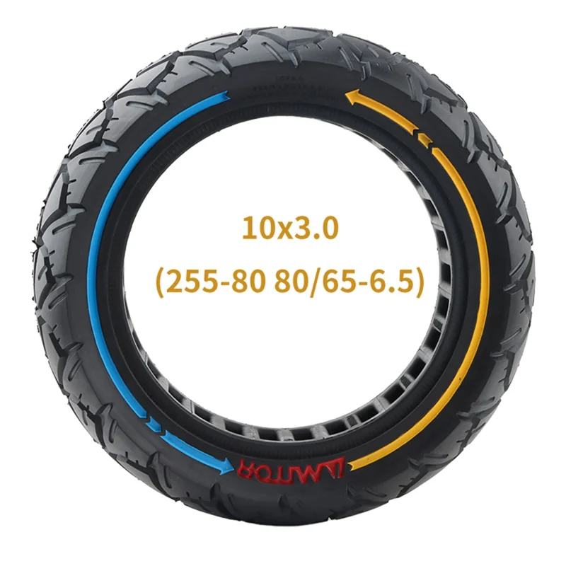 AMITOR 10x3 10-Inch Scooter Replacement Wheel Colored Line Decor Rubber Tire for 53.5mm Slot